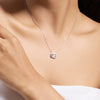 Emerald-Cut Diamond Pendant With Chain Thumbnail