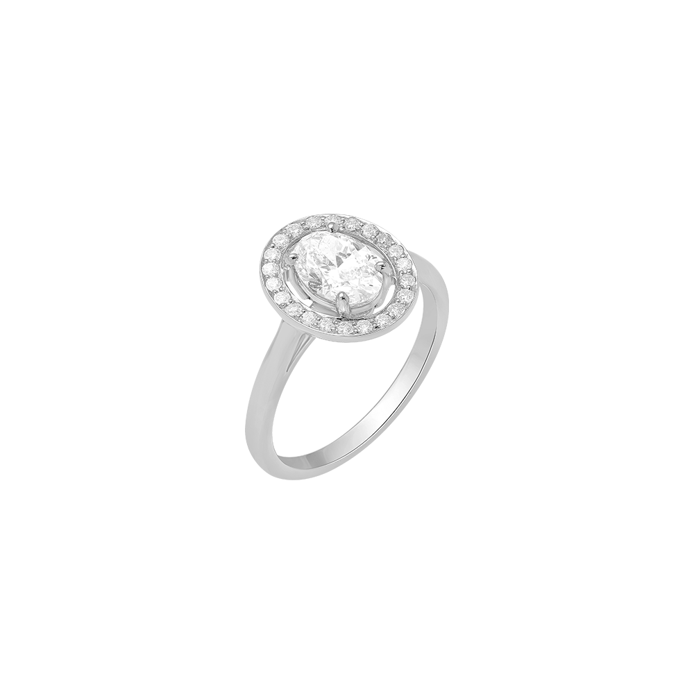 Oval Shaped Diamond Ring Image