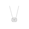 Emerald-Cut Diamond Pendant With Chain Thumbnail