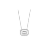 Emerald-Cut Diamond Pendant With Chain Thumbnail