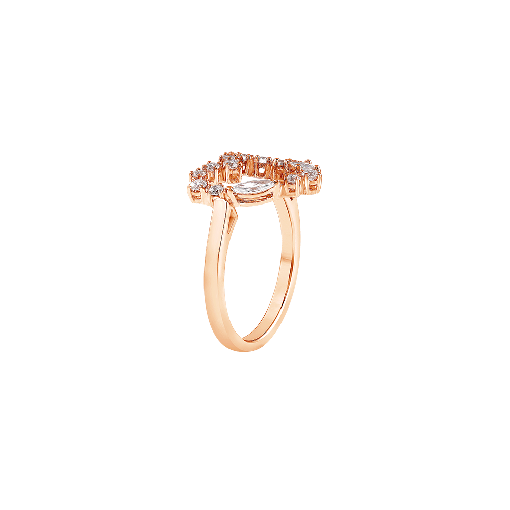 Diamond Heart Ring Rose Gold Image