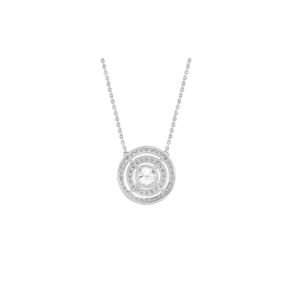 Dia double halo Pendant Image