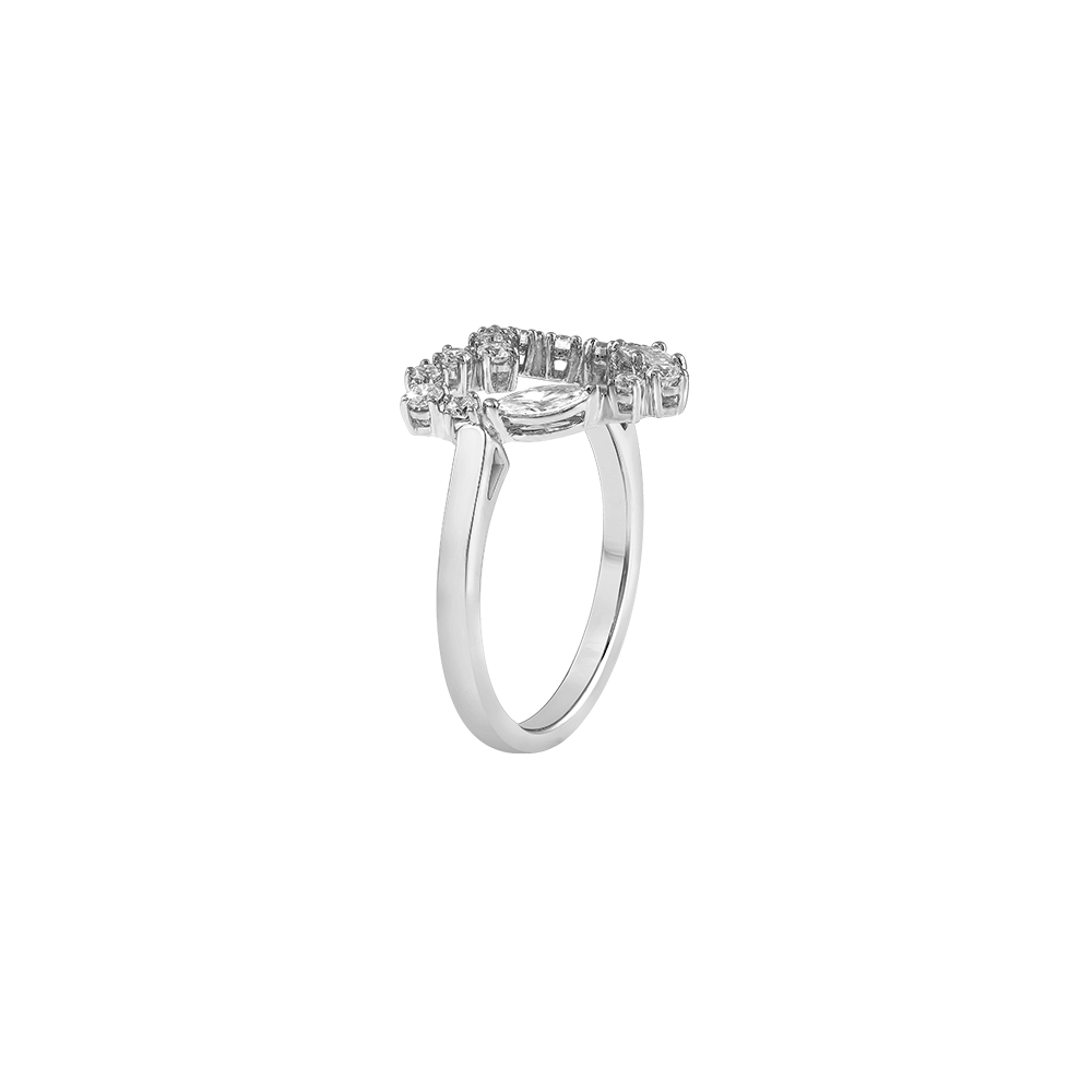 Diamond Heart Ring White Gold Image