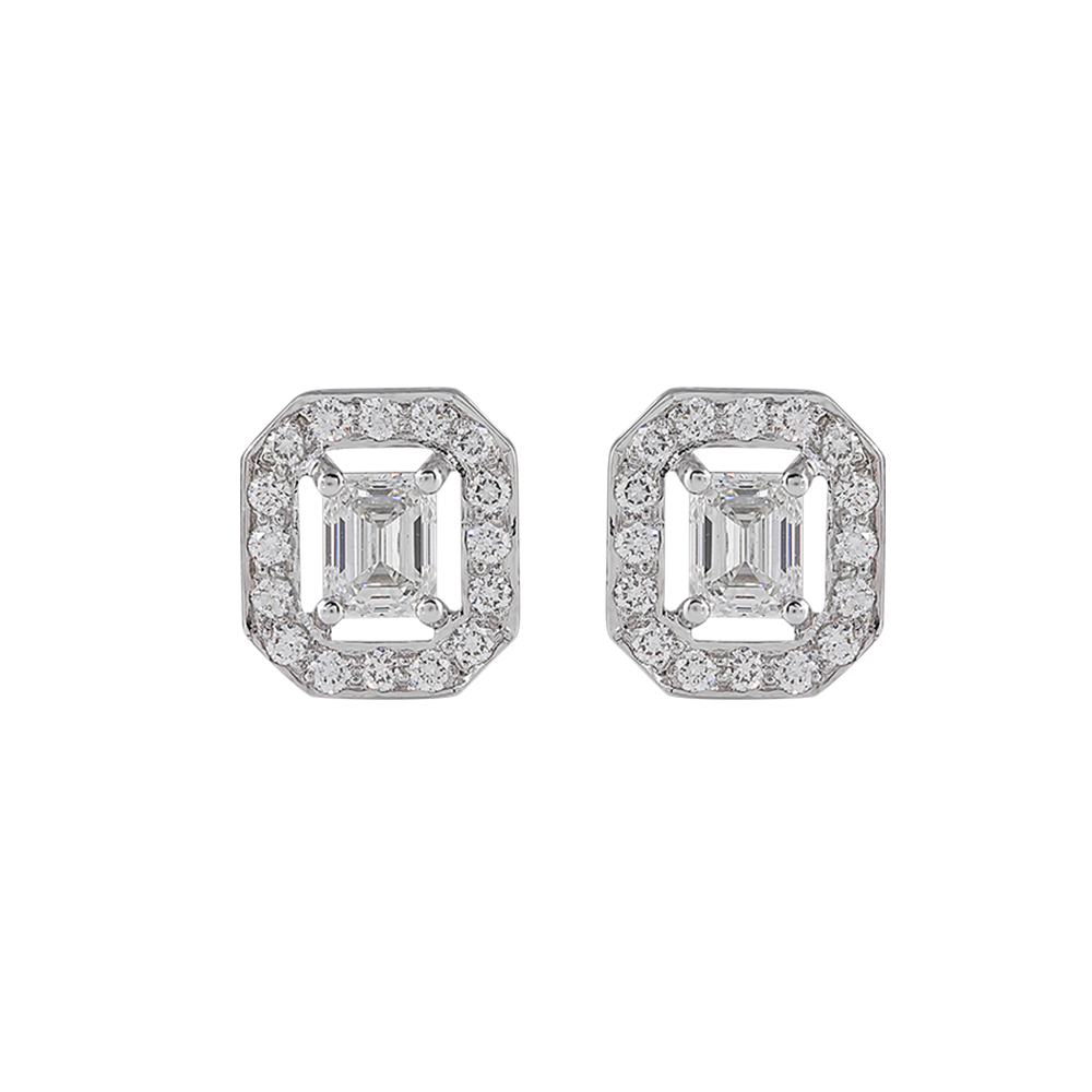 Emerald-Cut Earstuds Image