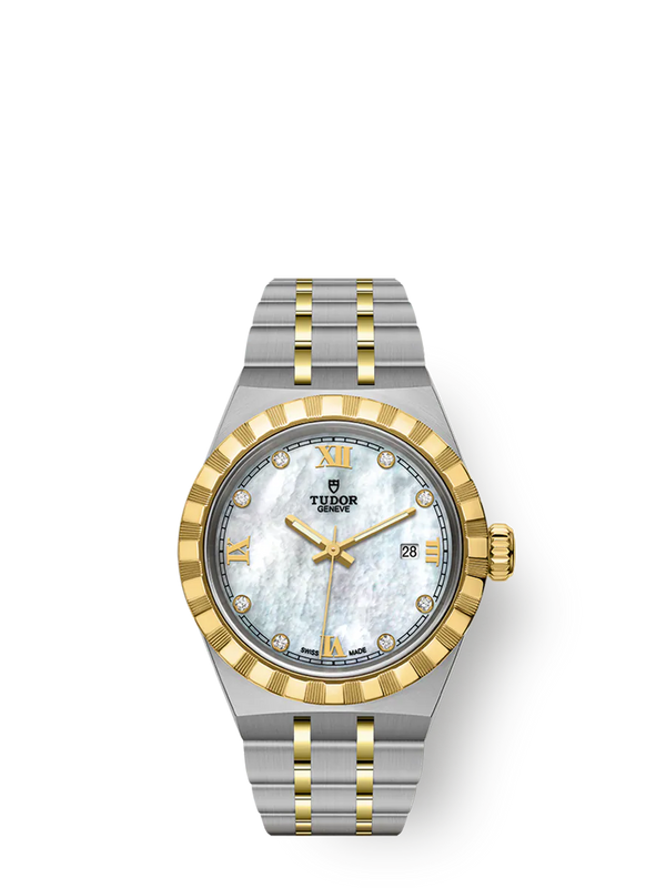 TUDOR ROYAL - 28mm steel case - Yellow gold bezel