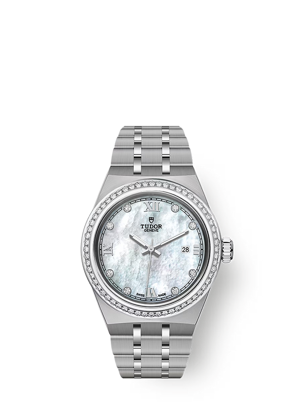 TUDOR ROYAL - 28 mm steel case - Diamond-set dial