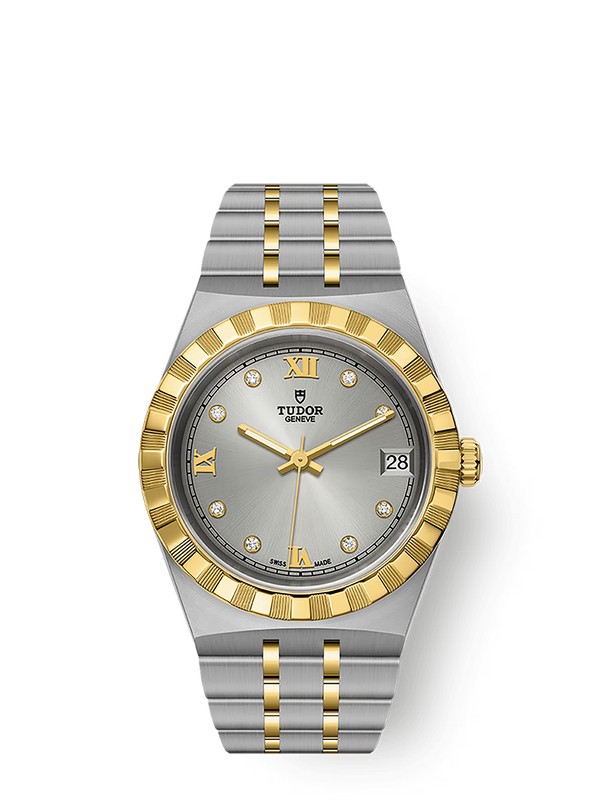 TUDOR ROYAL - 34mm steel case - Yellow gold bezel