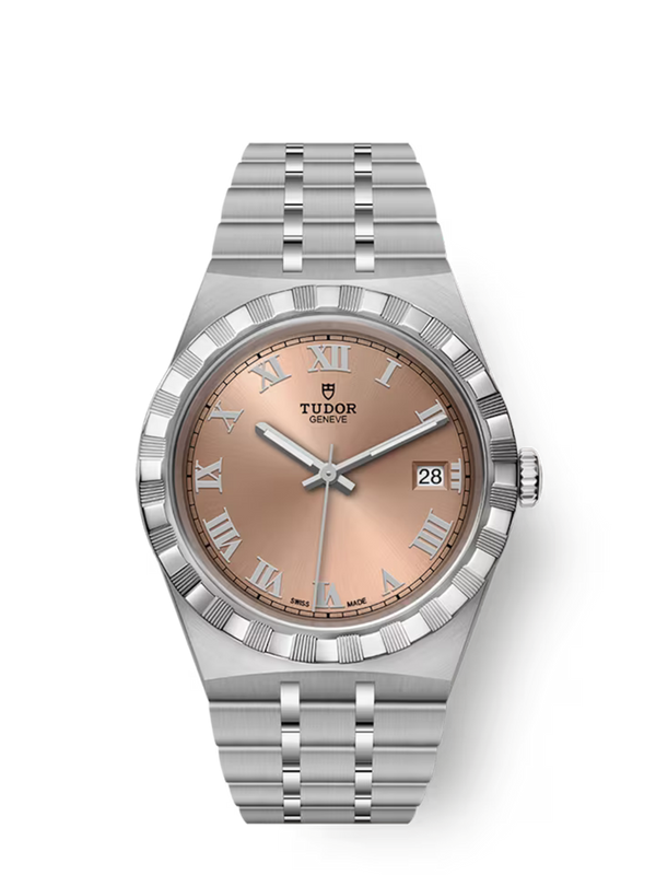 TUDOR ROYAL - 38 mm steel case -  Salmon dial