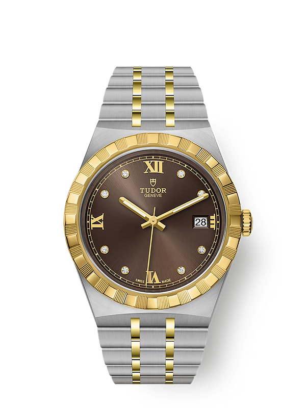 TUDOR ROYAL - 38 mm steel case  - Diamond-set dial