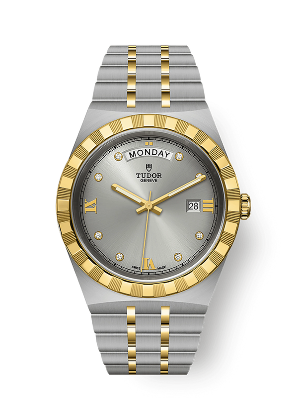 TUDOR ROYAL - 41mm steel case - Yellow gold bezel