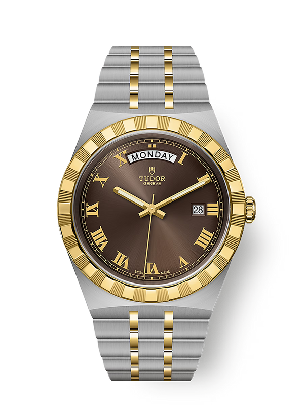 TUDOR ROYAL - 41 mm steel case - Yellow gold bezel