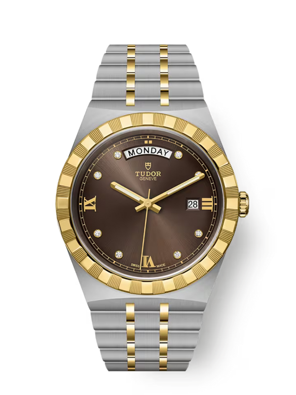 TUDOR ROYAL - 41 mm steel case -  Diamond-set dial