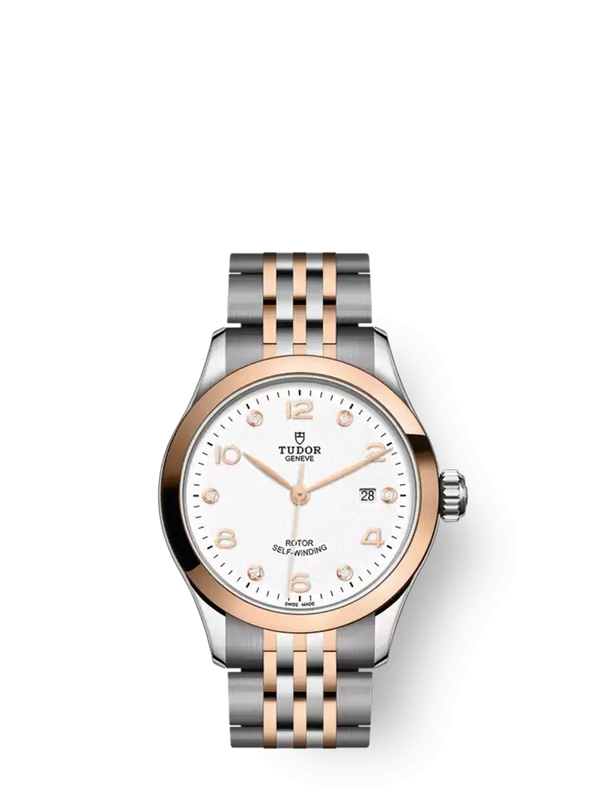 1926 - 28 mm steel case - Rose gold bezel