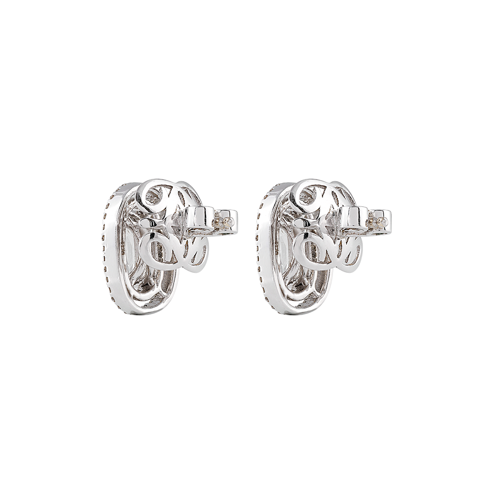 Oval & Round Shaped Diamond Earring Image