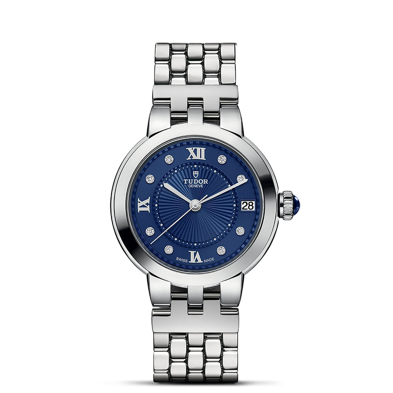 Clair de Rose - 34mm steel case - Diamond-set dial